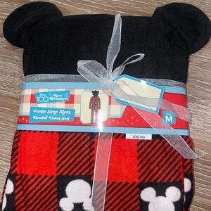 Disney Red and Black Mickey Mouse Plaid pj